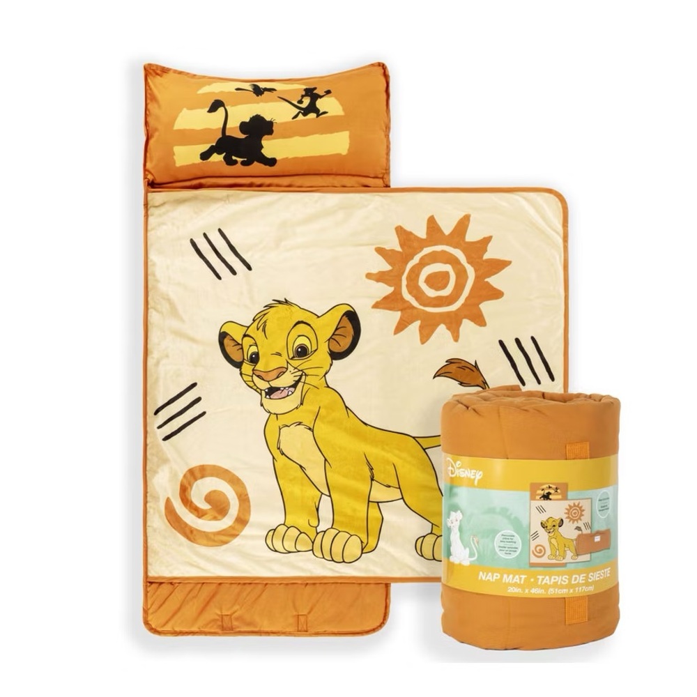Jay Franco Kids Nap Mat with Embedded Pillow & Blanket Lion King